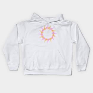 Pink and orange sun Kids Hoodie